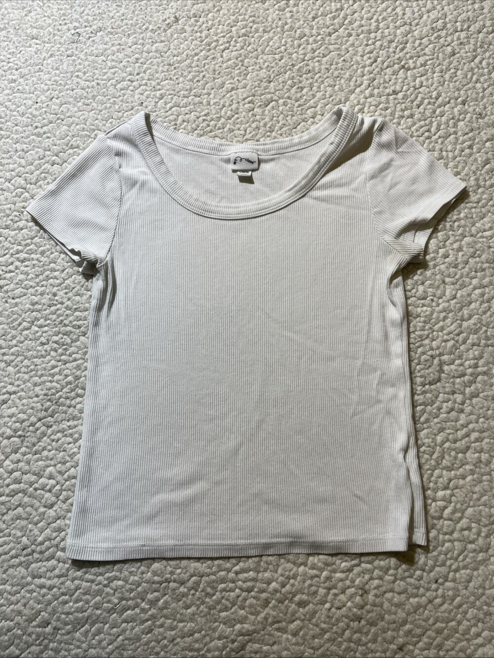 Art Class White Ribbed Large Teens Shirt